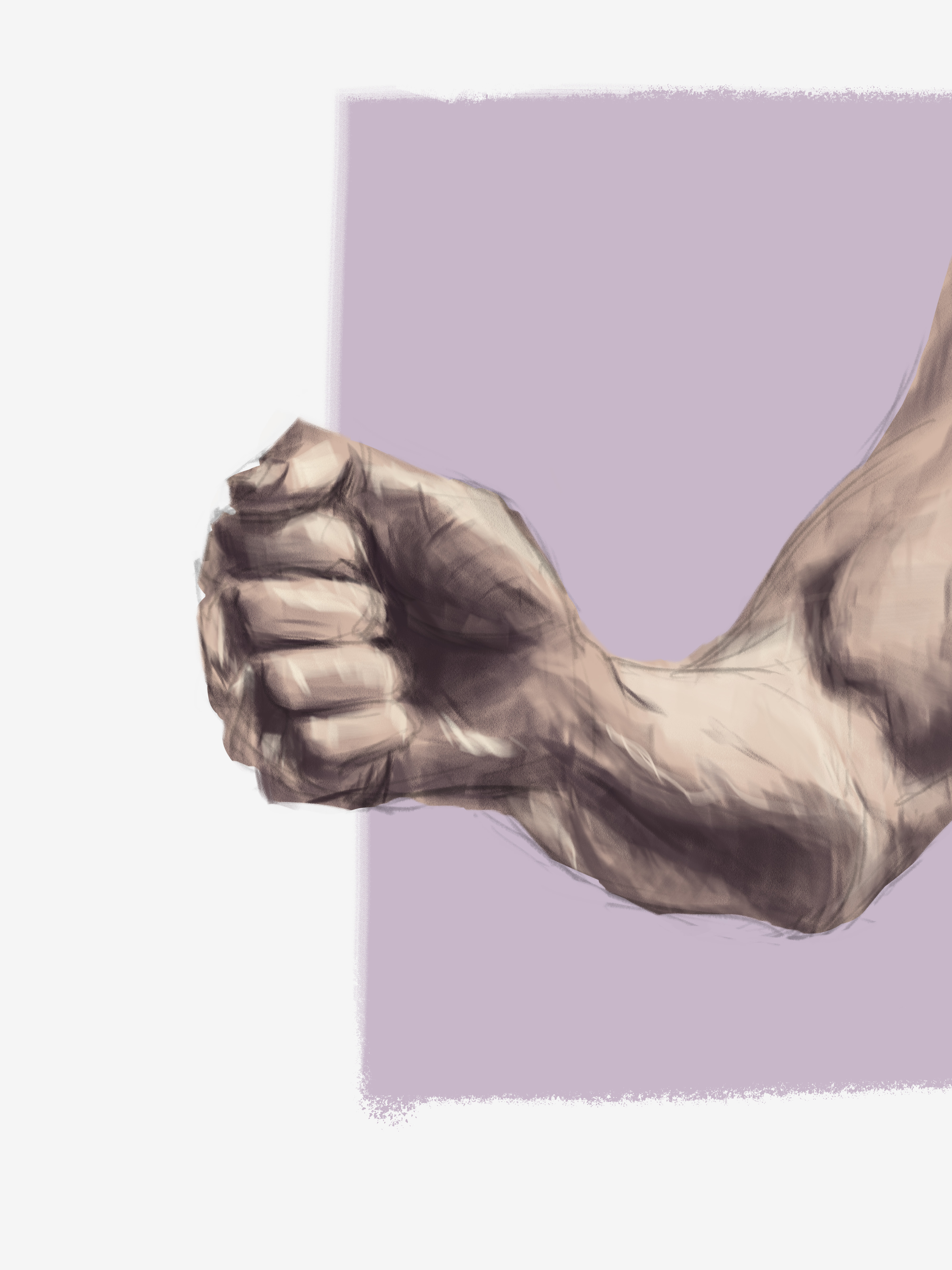 A painted arm study.