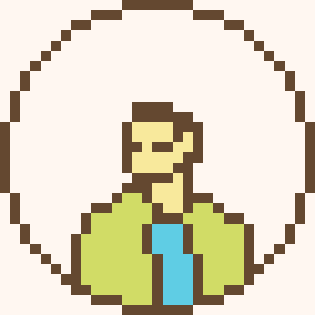 a pixel portrait of doug